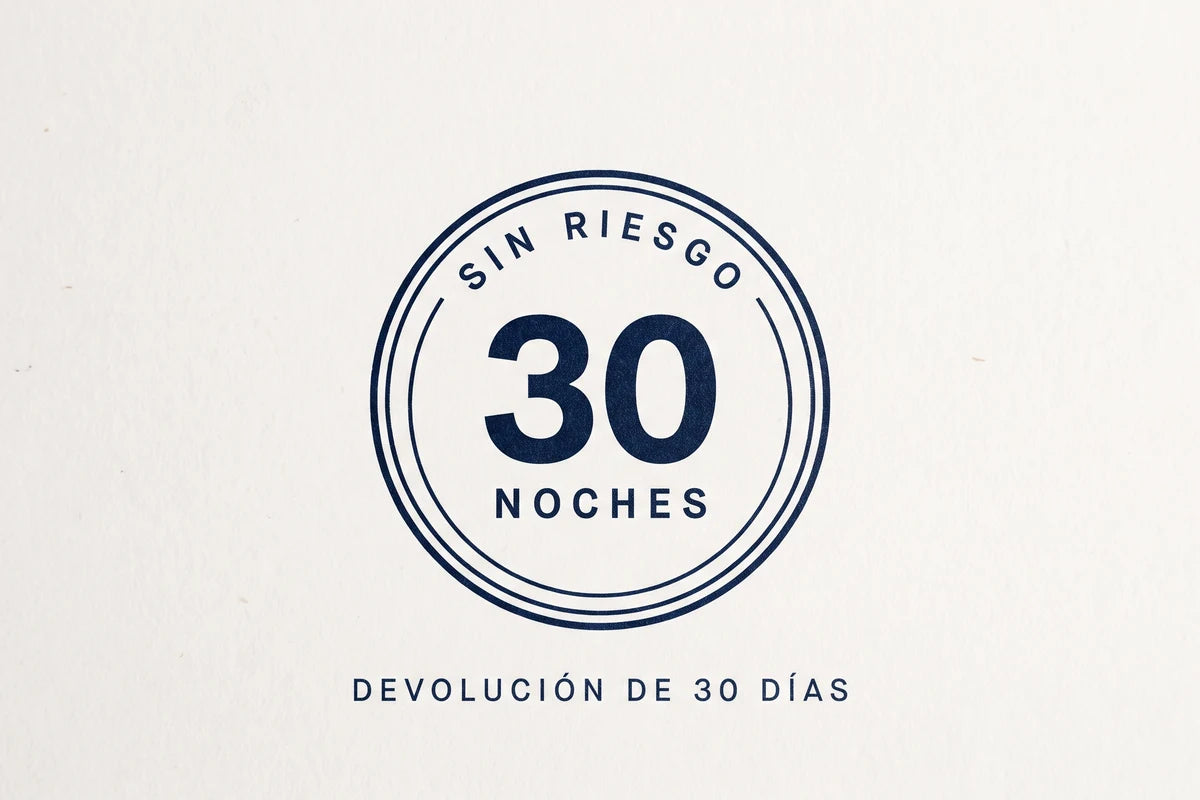 Sello: 30 noches sin riesgo, devolución de 30 días